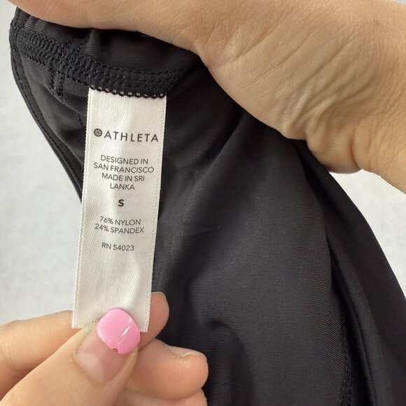 Athleta Leggings Womens Small Black Ultimate Stash Pocket 7/8 Tight Yoga Gym - Picture 8 of 10